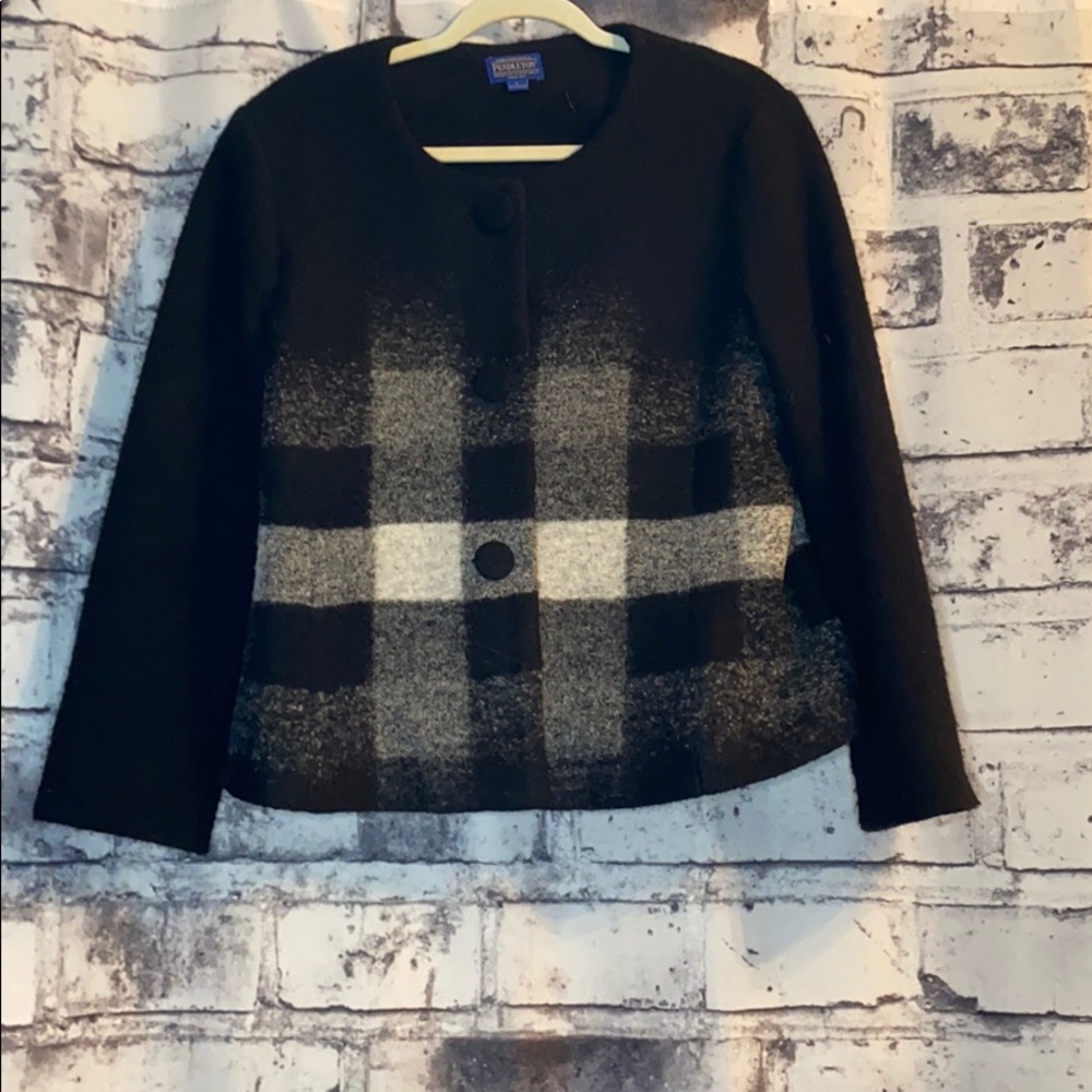 Pendleton- Black/Gray Wool Jacket - image 1
